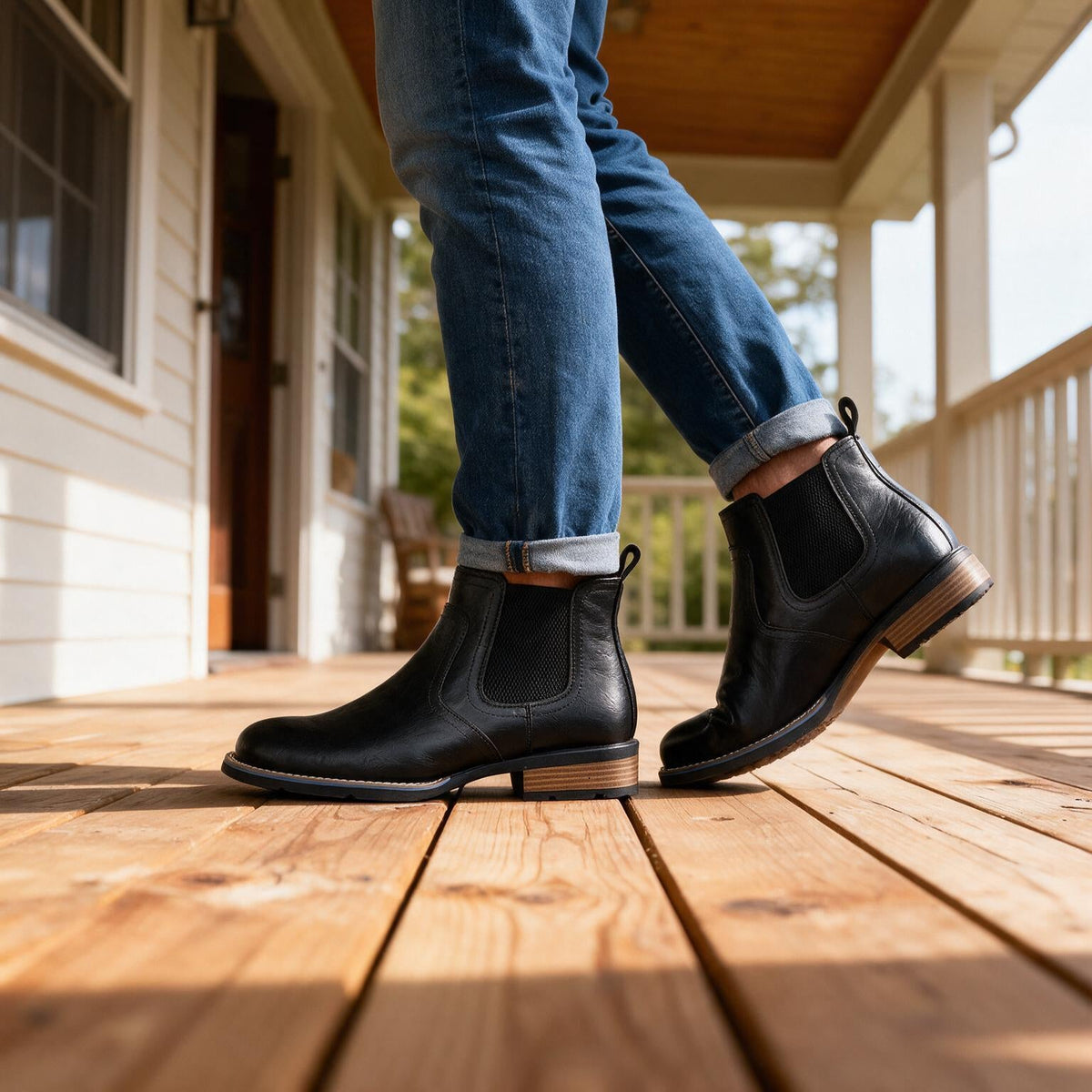 Ankle boots with side zip and cushioned sole