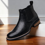 Ankle boots with side zip and cushioned sole - Black