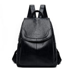 Backpack with laptop compartment and adjustable padded straps - Black