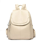 Backpack with laptop compartment and adjustable padded straps - Beige