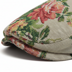 Floral Driver Cap in Textured Cotton Blend