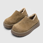 Faux-fur lined loafers with wide fit and cushioned sole