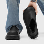 Faux-fur lined loafers with wide fit and cushioned sole