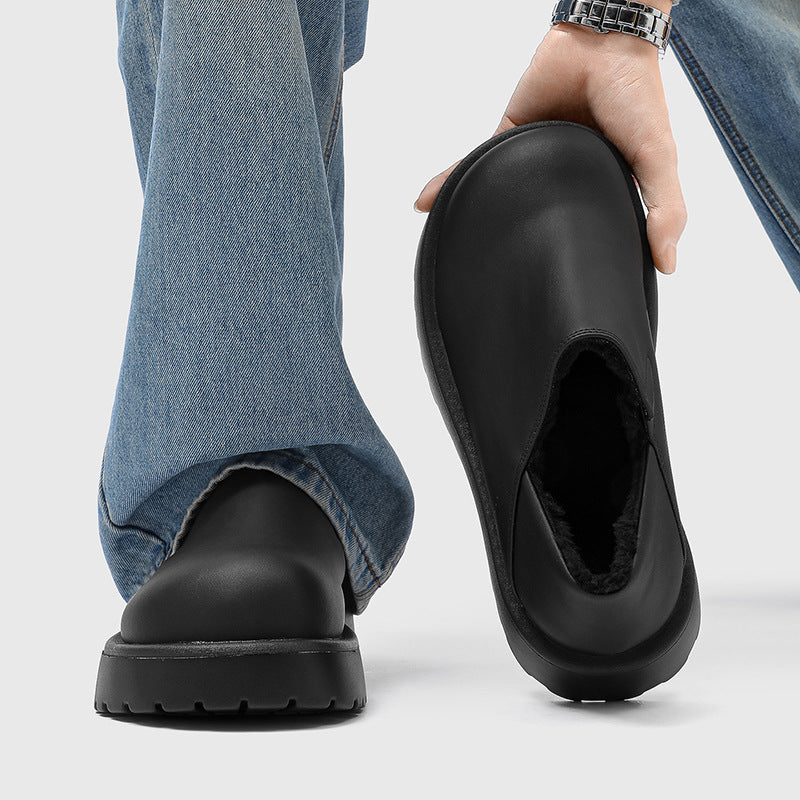 Faux-fur lined loafers with wide fit and cushioned sole