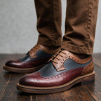 Men's Brogue Derby Shoes Lace-Up Cushioned Orthopaedic Comfort Sole