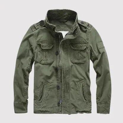 Men's classic long sleeve jacket with pockets - Green