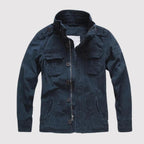 Men's classic long sleeve jacket with pockets - Navy