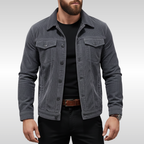 Men's Corduroy Jacket Classic Structured Fit - Grey