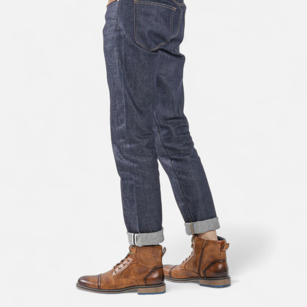 Men's Faux Leather Boots Lightweight Retro-Inspired