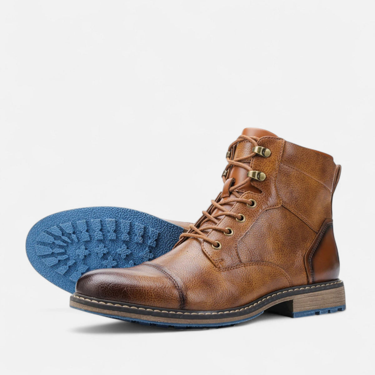 Men's Faux Leather Boots Lightweight Retro-Inspired