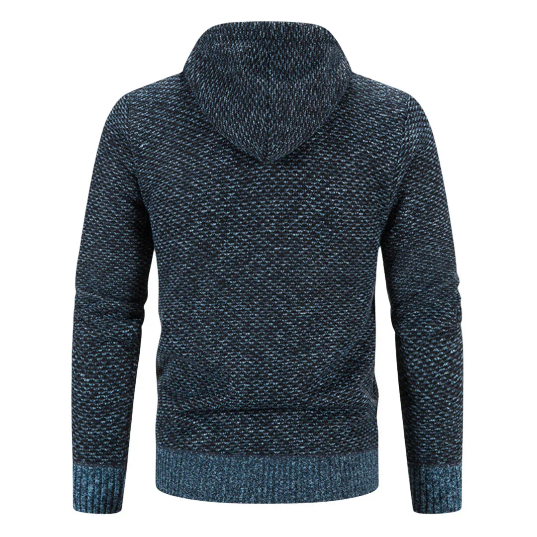 Men's cotton blend hoodie with drawstring hood