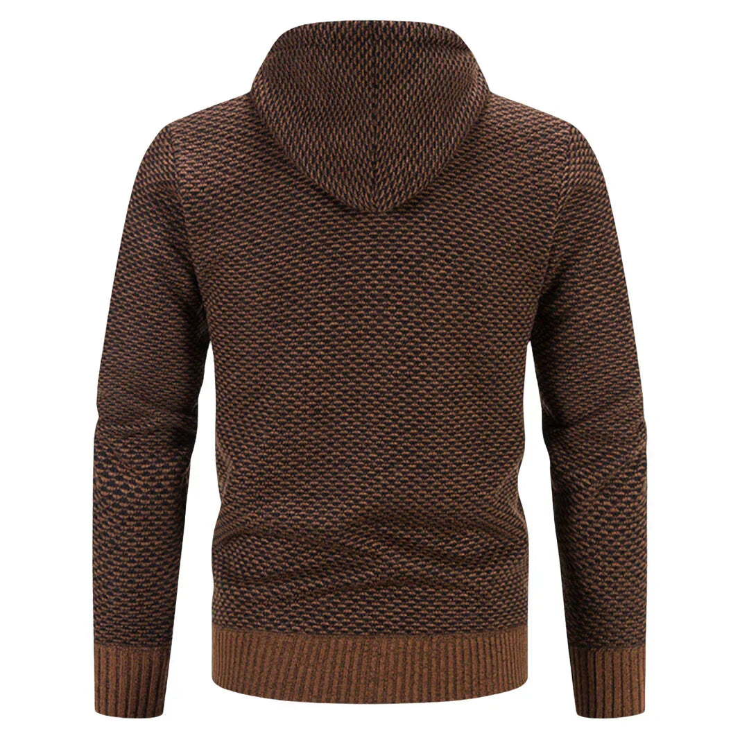 Men's cotton blend hoodie with drawstring hood