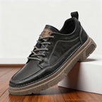Men's Leather Trainers Cushioned Footbed