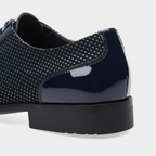 Men's Patent Leather Oxford Shoes with Pointed Toe