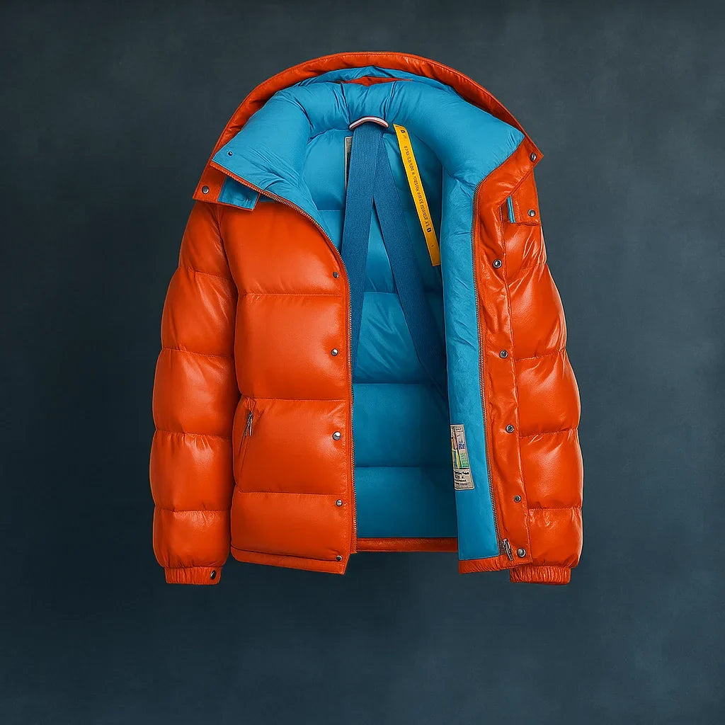 Men's Puffer Jacket with Thick Padding