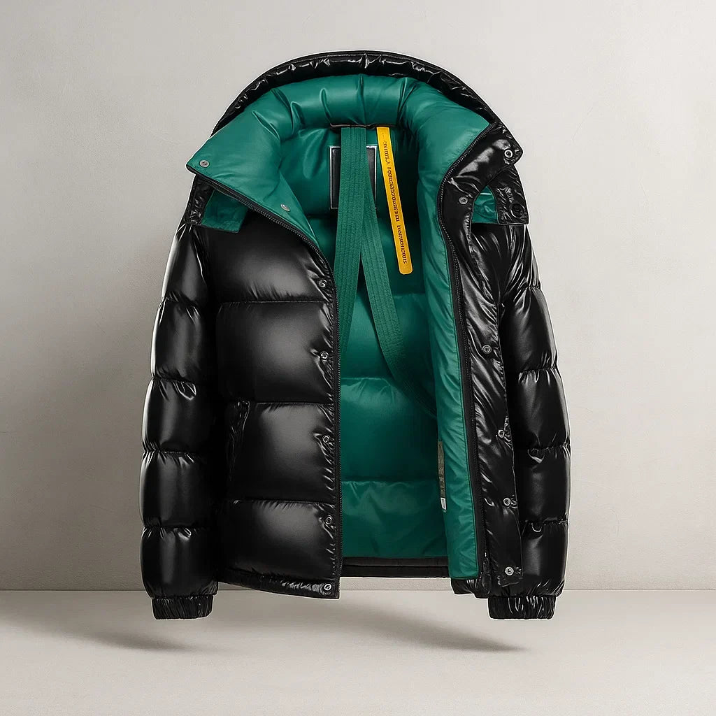 Men's Puffer Jacket with Thick Padding