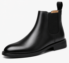 Men's Suede Chelsea Boots - Noir Laqué