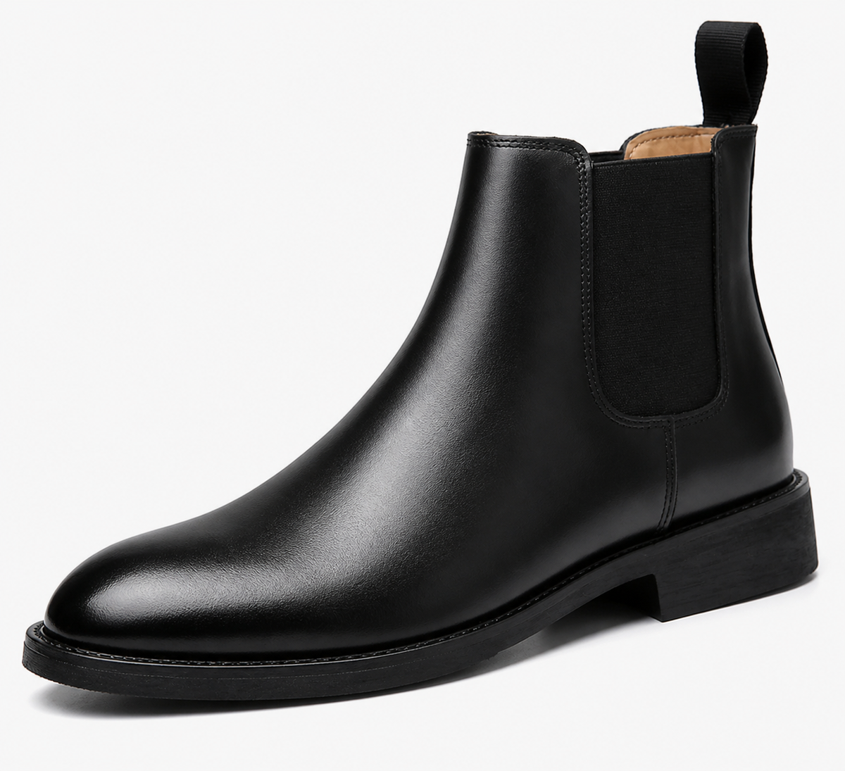 Men's Suede Chelsea Boots - Noir Laqué