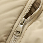 Men's winter jacket with fleece lining and removable hood