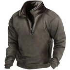Men's Windproof Warm Winter Jumper - Dark Grey