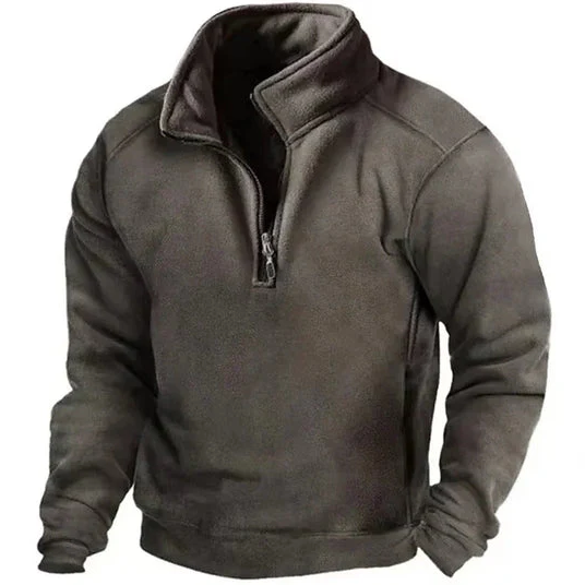 Men's Windproof Warm Winter Jumper - Dark Grey