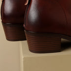 Women's ankle boots in soft leather with cushioned insole