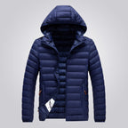 Women's hooded longline puffer jacket, quilted and padded for winter