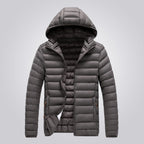 Women's hooded longline puffer jacket, quilted and padded for winter
