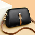 Women's Leather Crossbody Bag Pebbled - Black