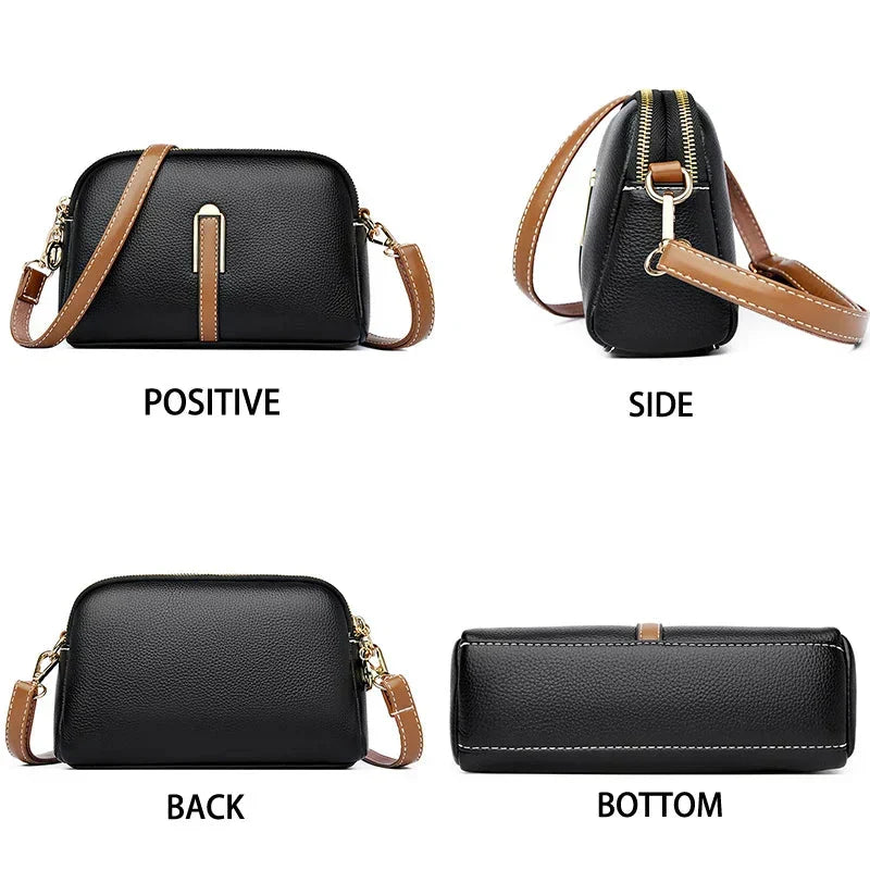 Women's Leather Crossbody Bag Pebbled