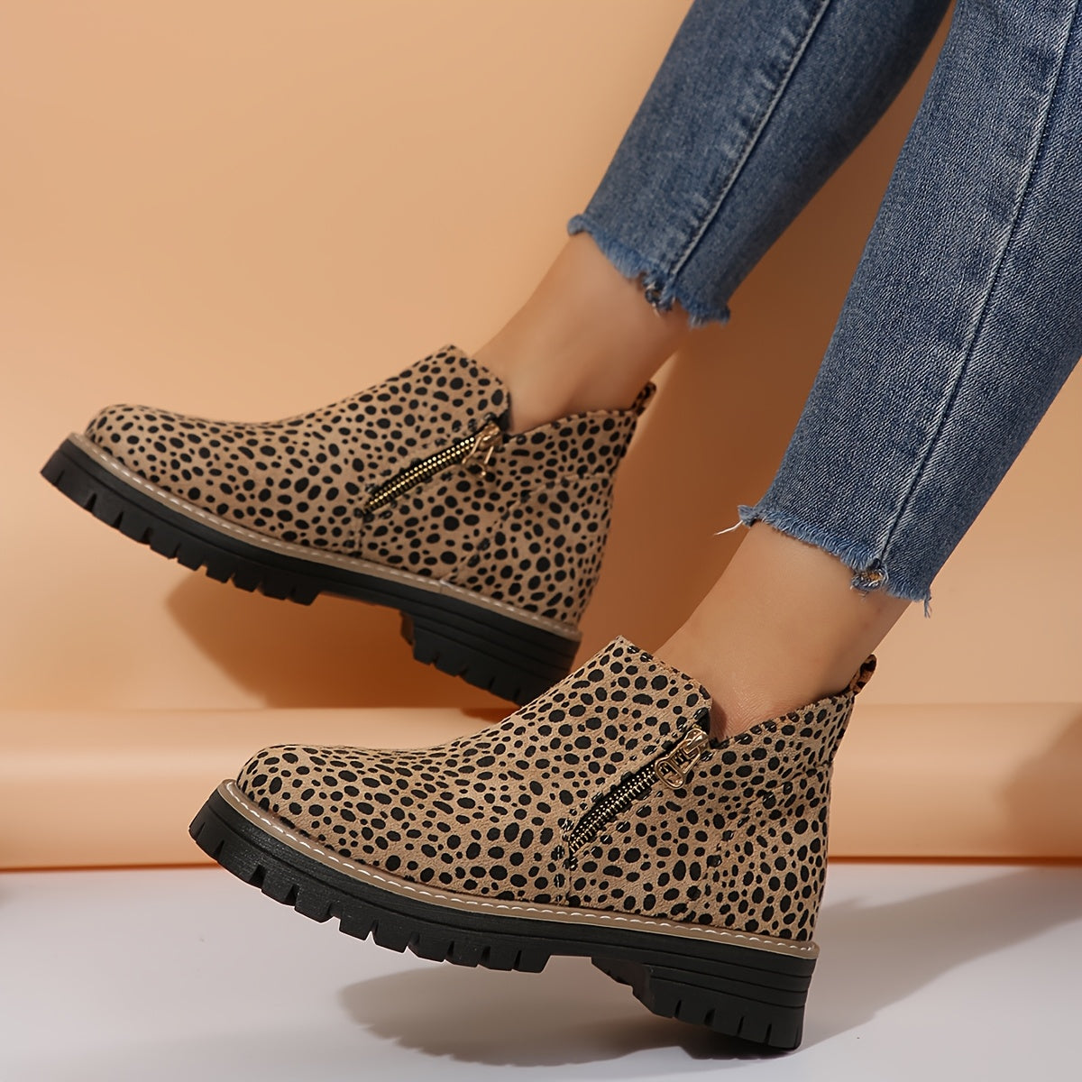 Women's Orthopaedic Ankle Boots Zipped Non-Slip Sole