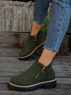 Women's Orthopaedic Ankle Boots Zipped Non-Slip Sole