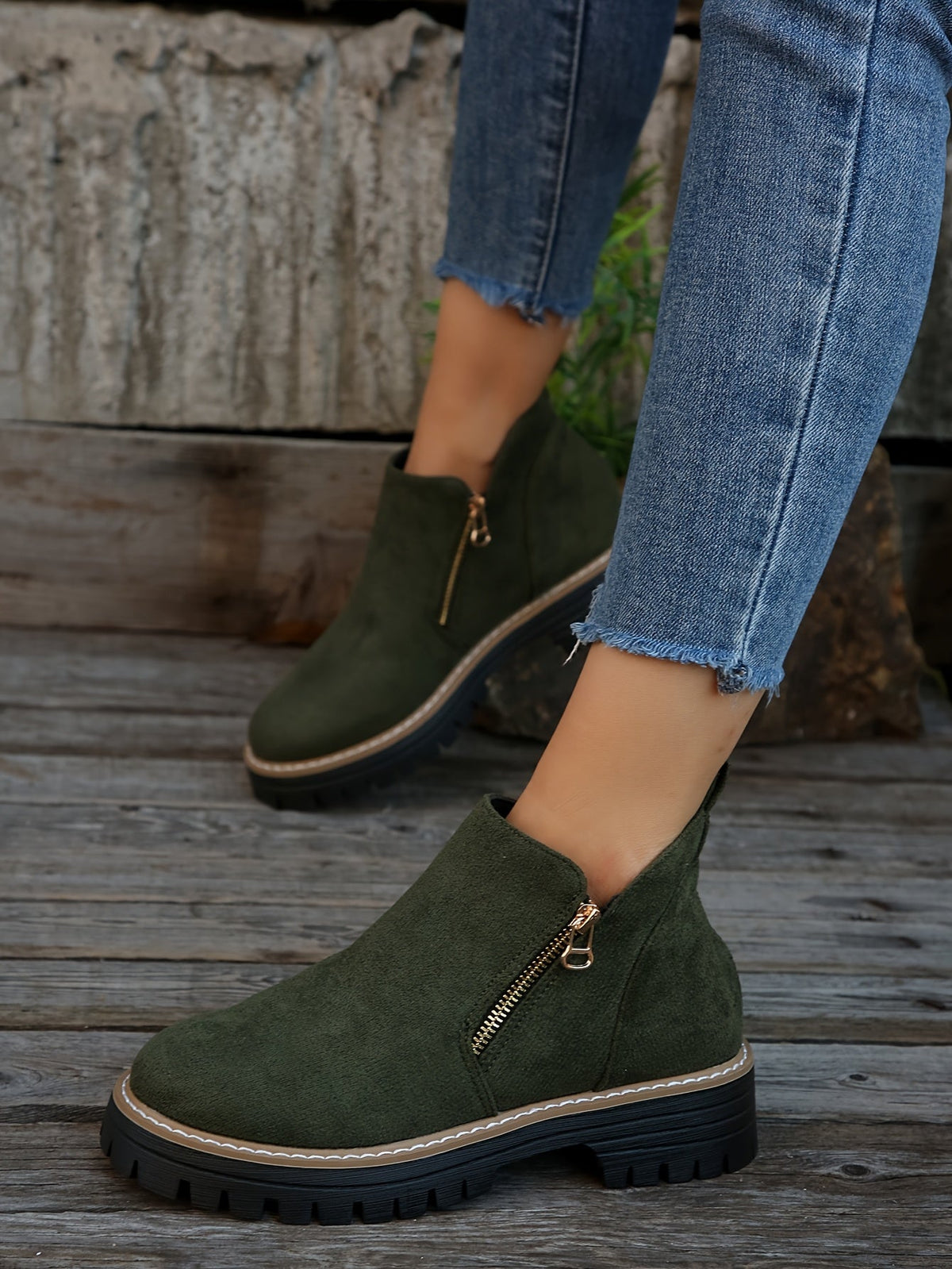 Women's Orthopaedic Ankle Boots Zipped Non-Slip Sole