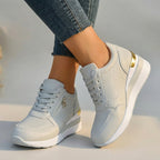 Women's Orthopaedic Wedge Trainers - Grey