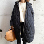 Women's Quilted Hooded Puffer Coat - Black