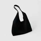 Women's minimalist shoulder bag with structured design - Black