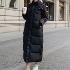 Women's Winter Coat Wool-Polyester Blend Tailored Regular Fit - Black