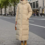Women's Winter Coat Wool-Polyester Blend Tailored Regular Fit - Khaki