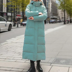 Women's Winter Coat Wool-Polyester Blend Tailored Regular Fit - Green