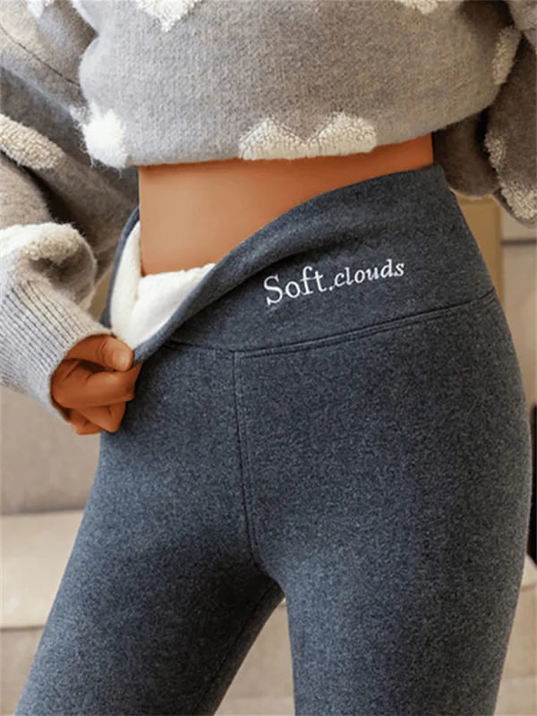 Women's winter trousers with fleece lining and stretch fabric