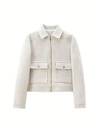 Women's Wool Coat High Collar Retro Fit