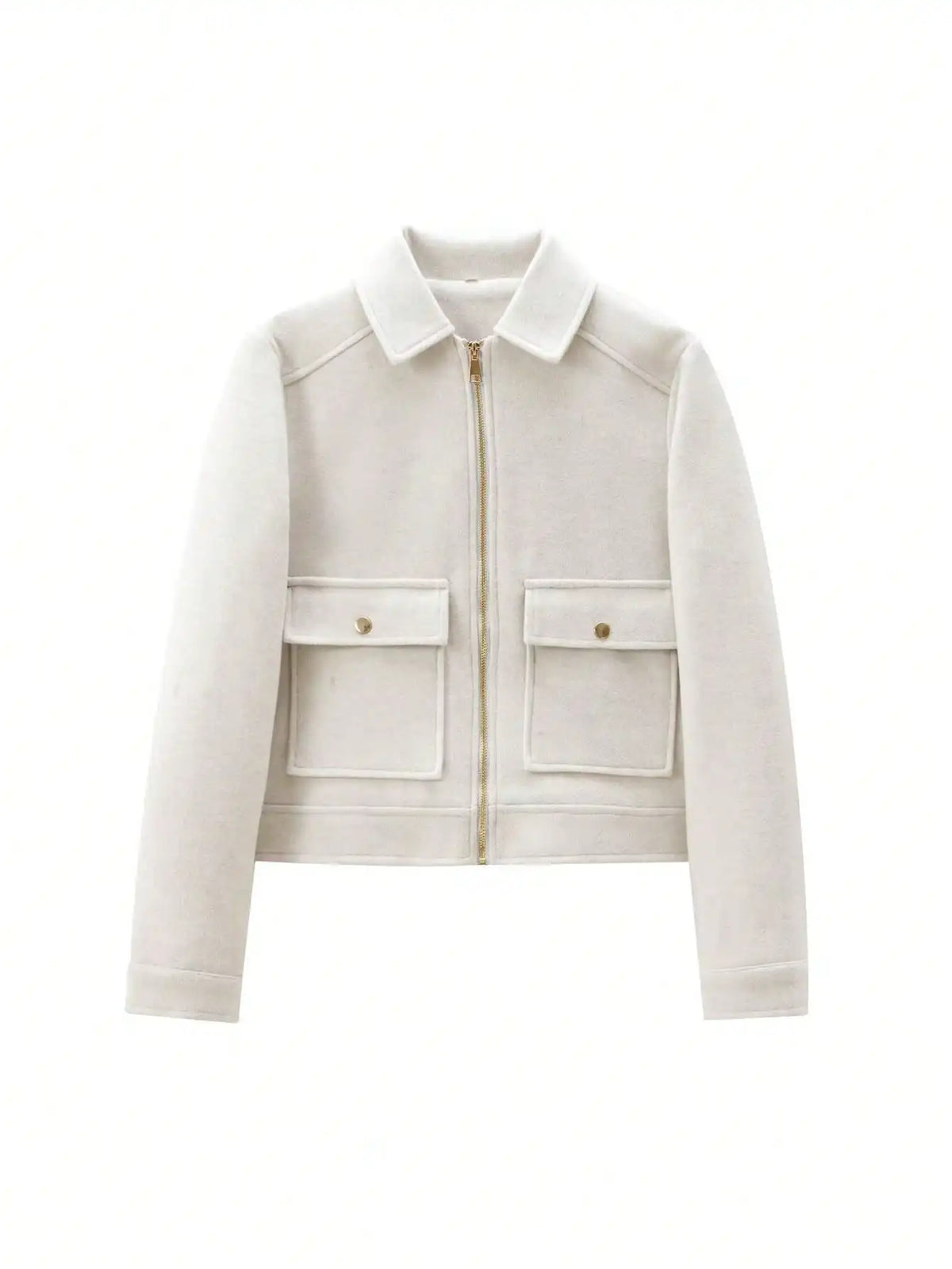 Women's Wool Coat High Collar Retro Fit
